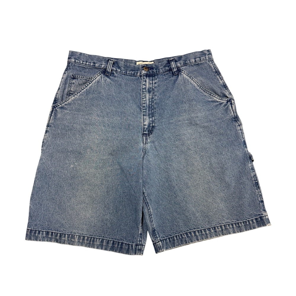 Roundtree & Yorke Denim Carpenter Shorts Blue Medium Wash Mens Size 36 Cotton